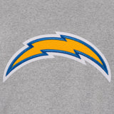 Los Angeles Chargers Two-Tone Reversible Fleece Jacket - Gray/Navy