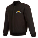 Los Angeles Chargers Reversible Wool Jacket - Black - J.H. Sports Jackets