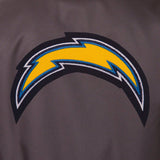 Los Angeles Chargers Poly Twill Varsity Jacket - Black