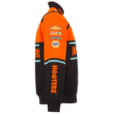 Nascar Chase Elliott JH Design Black/Orange Hooters Twill Uniform Full-Snap Jacket