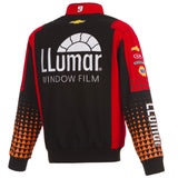 2025 Chase Elliott Llumar Black Uniform Full-Snap Jacket-Black/Red