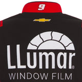 2025 Chase Elliott Llumar Black Uniform Full-Snap Jacket-Black/Red