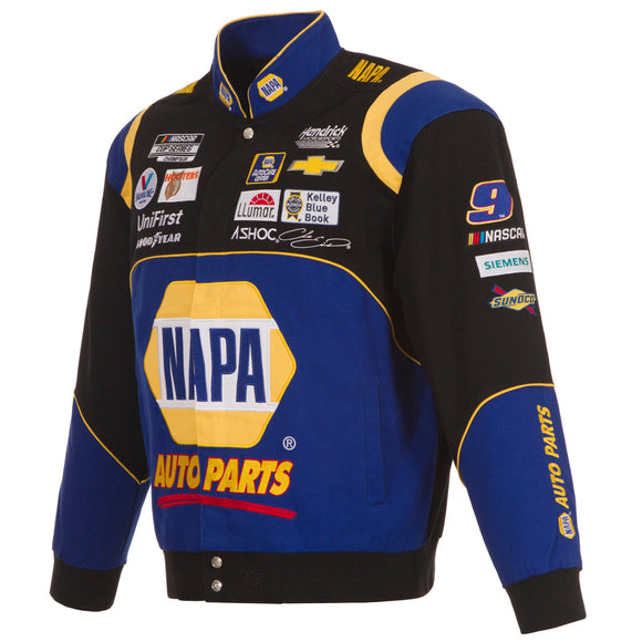 Authentic Chase Elliott JH Design Black/Royal NAPA Twill Uniform Full-Snap Jacket JH Design