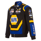 Nascar Chase Elliott JH Design Black/Royal NAPA Twill Uniform Full-Snap Jacket JH Design