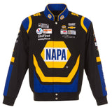 Nascar Chase Elliott JH Design Black/Royal NAPA Twill Uniform Full-Snap Jacket JH Design