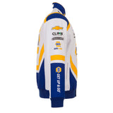 Nascar Chase Elliott JH Design White/Royal NAPA Twill Uniform Full-Snap Jacket JH Design