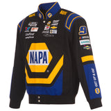 2024 Chase Elliott  JH Design NASCAR Napa Black Uniform Full-Snap Jacket - J.H. Sports Jackets