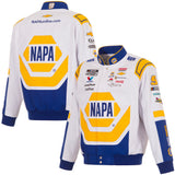 2025 Chase Elliott Napa Black Uniform Full-Snap Jacket-White/Royal