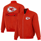 Kansas City Chiefs Reversible Full-Zip Flight Jacket - J.H. Sports Jackets