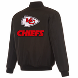 Kansas City Chiefs Reversible Full-Zip Flight Jacket - J.H. Sports Jackets