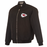 Kansas City Chiefs Reversible Full-Zip Flight Jacket - J.H. Sports Jackets