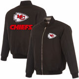 Kansas City Chiefs Reversible Full-Zip Flight Jacket - J.H. Sports Jackets