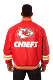 Kansas City Chiefs JH Design All Leather Jacket - Red/Yellow