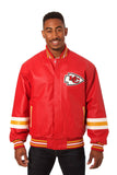 Kansas City Chiefs JH Design All Leather Jacket - Red/Yellow