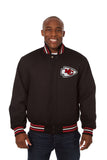 Kansas City Chiefs JH Design Wool Handmade Full-Snap Jacket - Black