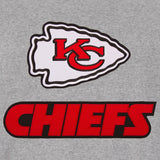 Kansas City Chiefs Two-Tone Reversible Fleece Jacket - Gray/Black