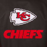 Kansas City Chiefs Poly Twill Varsity Jacket - Black/Red