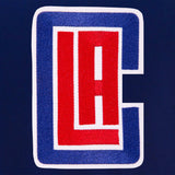 Los Angeles Clippers Reversible Wool Jacket Embroidered Logos JH Design - Royal