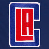 Los Angeles Clippers Reversible Wool Jacket Embroidered Logos JH Design - Royal