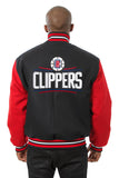 Los Angeles Clippers Handmade Domestic Wool Jacket-Black/Red