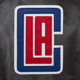 Los Angeles Clippers Full Leather Jacket - Black