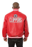 Los Angeles Clippers Full Leather Jacket - Red