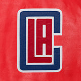 Los Angeles Clippers Full Leather Jacket - Red