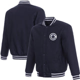 Los Angeles Clippers  Poly Twill Varsity Jacket - Navy