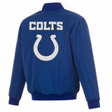 Indianapolis Colts Reversible Full-Zip Flight Jacket - J.H. Sports Jackets