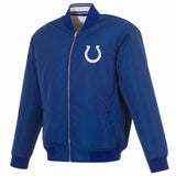 Indianapolis Colts Reversible Full-Zip Flight Jacket - J.H. Sports Jackets