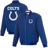 Indianapolis Colts Reversible Full-Zip Flight Jacket - J.H. Sports Jackets