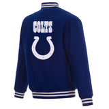 Indianapolis Colts Reversible Wool Jacket - Royal