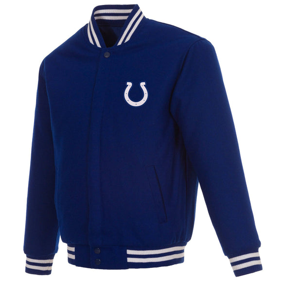 Indianapolis Colts Reversible Wool Jacket - Royal