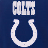 Indianapolis Colts - JH Design Reversible Fleece Jacket with Faux Leather Sleeves - Royal/White