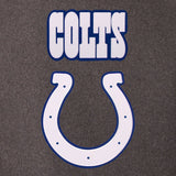 Indianapolis Colts Wool & Leather Reversible Jacket w/ Embroidered Logos - Charcoal/Black