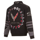 Authentic Corvette Racing Embroidered Twill  Jacket-Black-Special Edition JH Design