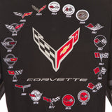 Authentic Corvette Racing Embroidered Twill  Jacket-Black-Special Edition JH Design