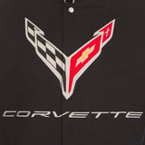 Authentic Corvette Racing Embroidered Twill  Jacket-Black-Special Edition JH Design