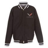 Corvette Two-Tone Reversible Fleece Jacket - Gray/Black