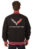 Corvette Wool Varsity Jacket - Black/Red