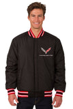 Corvette Wool Varsity Jacket - Black/Red