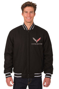 Corvette Wool Varsity Jacket - Black