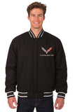 Corvette Wool Varsity Jacket - Black