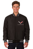 Corvette Wool Varsity Jacket - Black