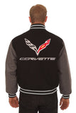 Corvette Embroidered Wool Jacket - Black/Grey