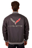 Corvette Poly Twill Varsity Jacket - Charcoal