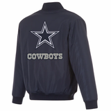 Dallas Cowboys Reversible Full-Zip Flight Jacket - J.H. Sports Jackets