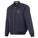 Dallas Cowboys Reversible Full-Zip Flight Jacket - J.H. Sports Jackets