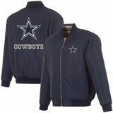 Dallas Cowboys Reversible Full-Zip Flight Jacket - J.H. Sports Jackets