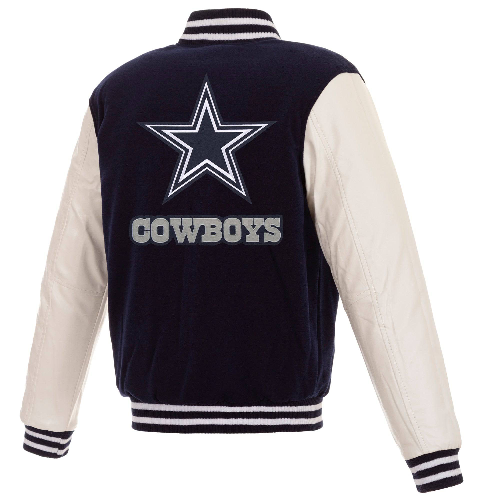 Dallas Cowboys - JH Design Reversible Fleece Jacket with Faux